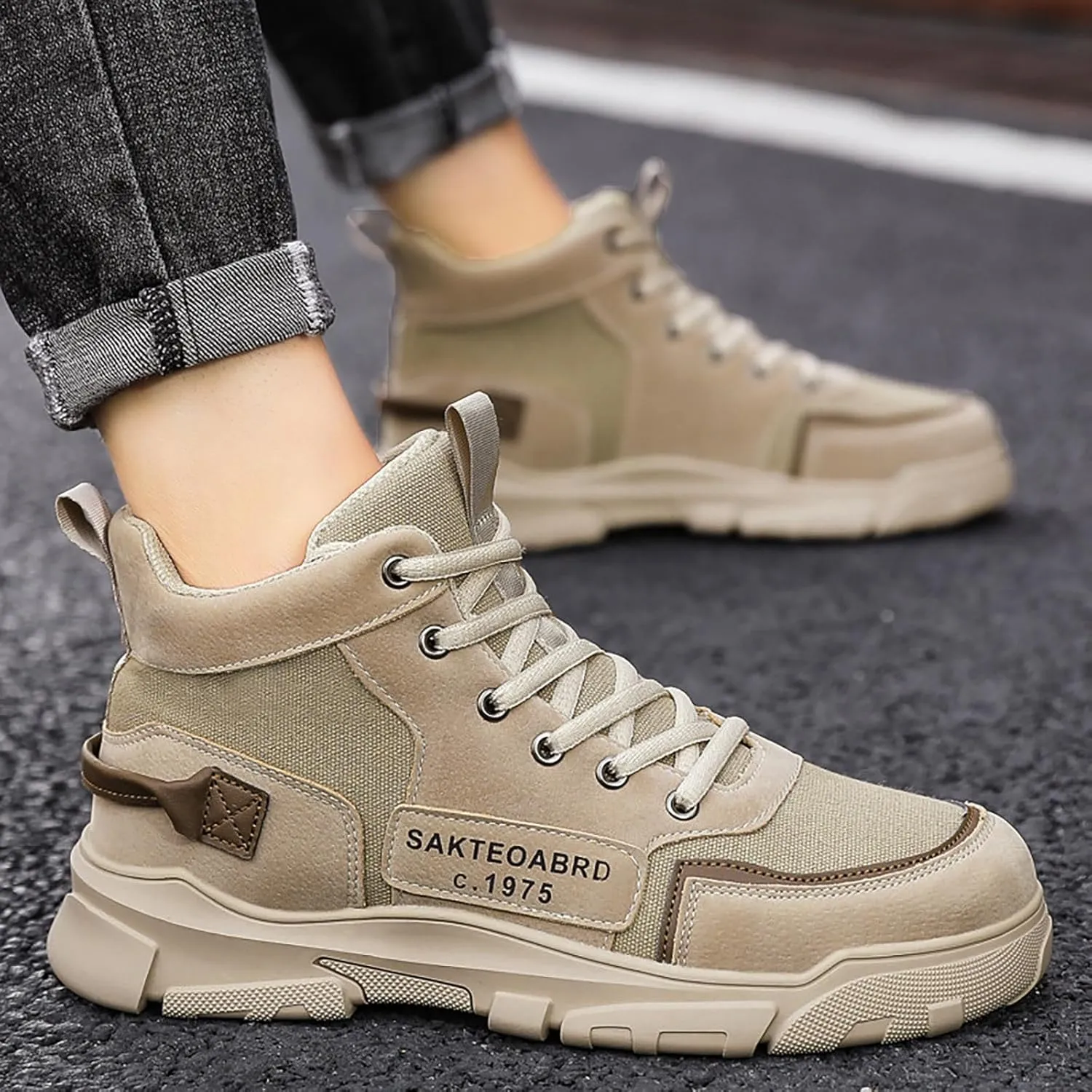 Men's Athletic Running Shoes Lightweight Sport Gym Jogging Walking Sneaker Memory Foam Versatile Shoes for Men
