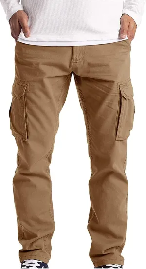 Men's Cargo Sweatpants Cargo Trousers Utility Pants with Zip Pockets Joggers for Men Cargo Athletic Mens Joggers Pants