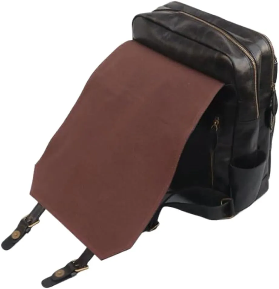 Mens Computers Backpacks Leather Luggage Travel Bags Casual Daypack Carrying Cases Laptop Bags(Black)