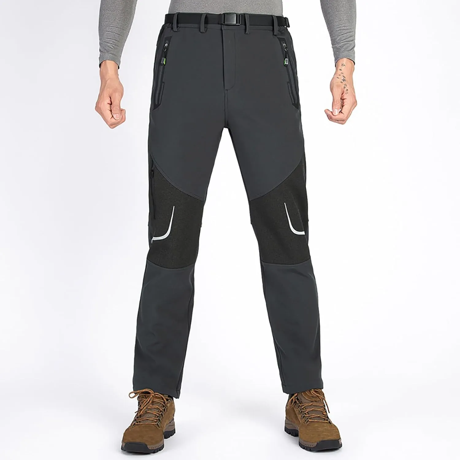Men's Hiking Tactical Trousers Stretch Casual Travel Pants with Zip Pockets Sport Pants Quick Dry Windproof Sportswear