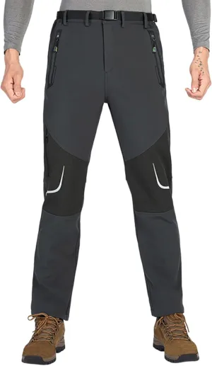 Men's Hiking Tactical Trousers Stretch Casual Travel Pants with Zip Pockets Sport Pants Quick Dry Windproof Sportswear