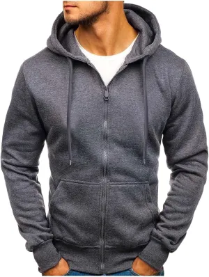 Men's Hooded Fleece Sweatshirt Hooded Shirt Sweat Men Luxury Hoodie With Zip Pockets Men's Hooded Fleece Sweatshirt