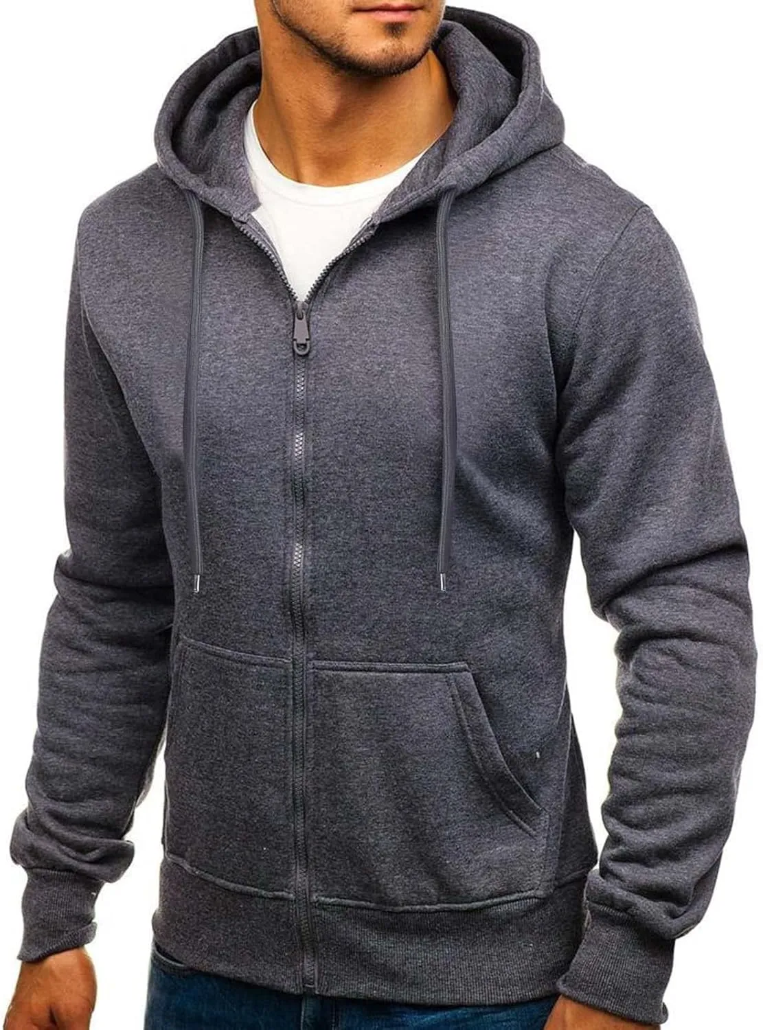 Men's Hooded Fleece Sweatshirt Hooded Shirt Sweat Men Luxury Hoodie With Zip Pockets Men's Hooded Fleece Sweatshirt