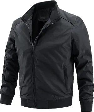 Mens Jackets Lightweight Casual Mens Bomber Jacket Fashion Windbreaker Jackets for Men Zip Up Jacket Coat
