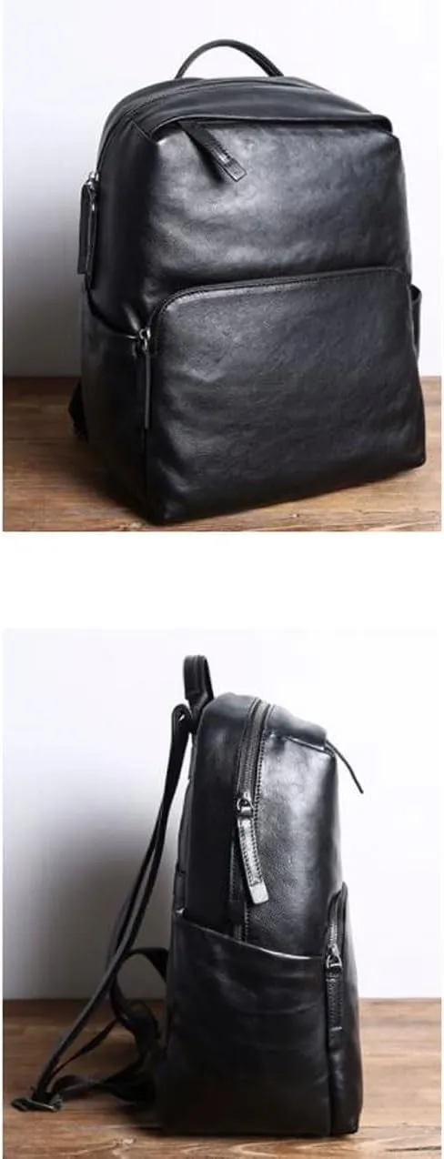 Mens Leather Casual Daypack Laptop Bags Bookbags Luggage Travel Bags Computers Bags Backpacks
