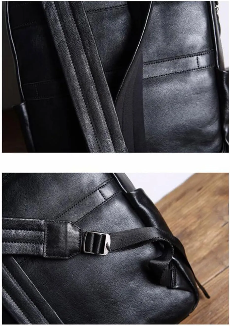 Mens Leather Casual Daypack Laptop Bags Bookbags Luggage Travel Bags Computers Bags Backpacks
