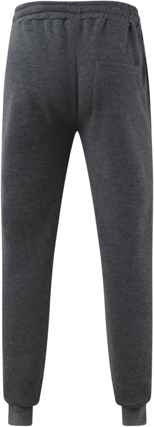 Mens Sweatpants with Pockets Big and Tall Long Pants Workout Trousers Men's Fleece Sweatpants Cotton Soft Sherpa Lined