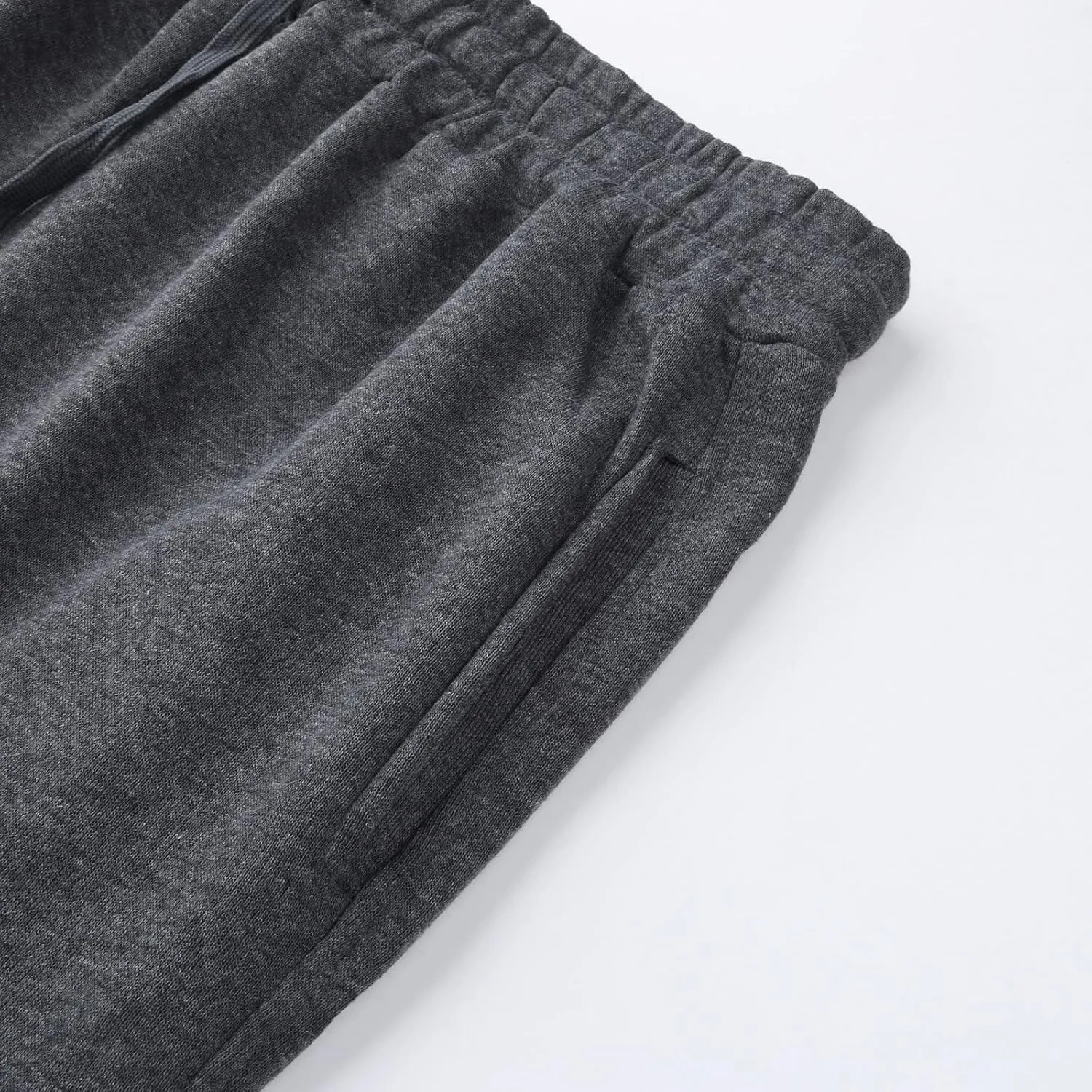 Mens Sweatpants with Pockets Big and Tall Long Pants Workout Trousers Men's Fleece Sweatpants Cotton Soft Sherpa Lined