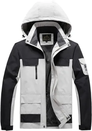 Mens Waterproof Ski Jacket Lightweight Warm Mountains Featuring Hooded Windbreaker for Outdoor Rain Wind Protection