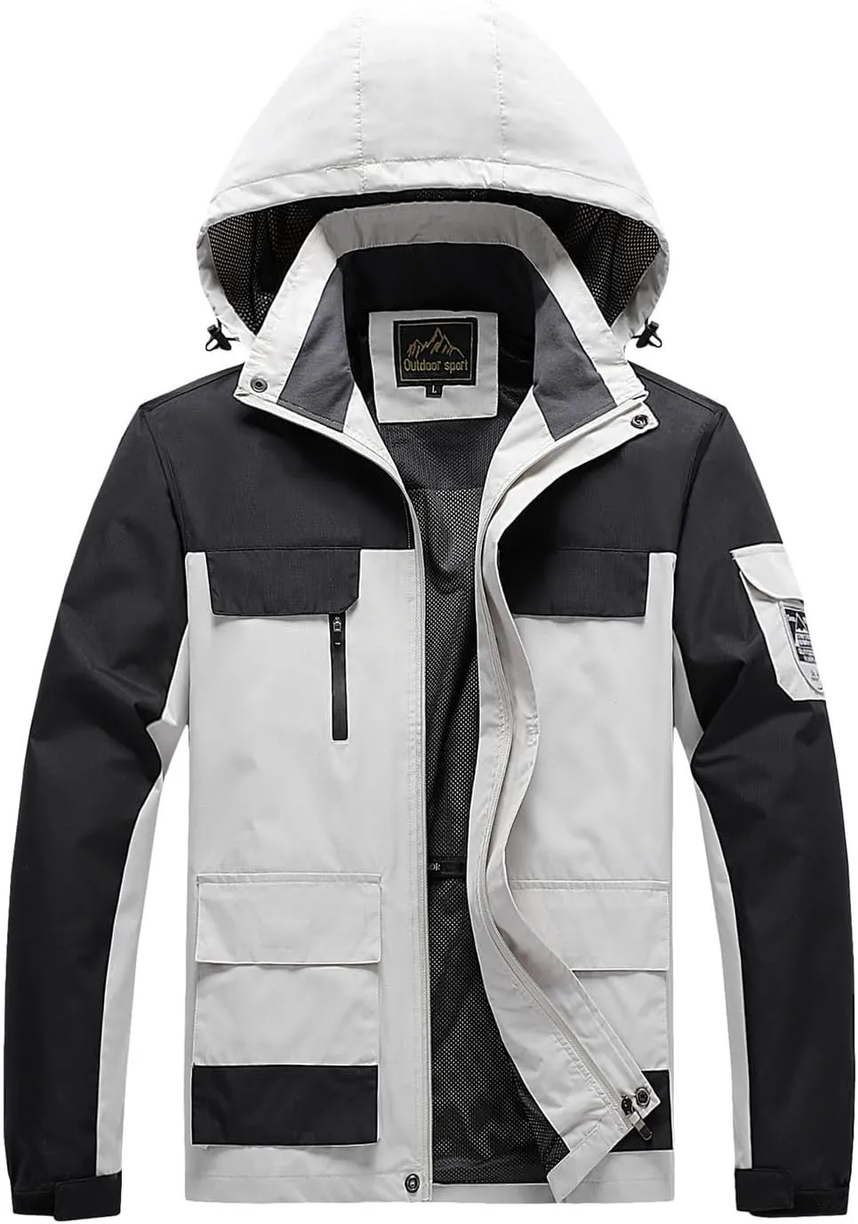Mens Waterproof Ski Jacket Lightweight Warm Mountains Featuring Hooded Windbreaker for Outdoor Rain Wind Protection