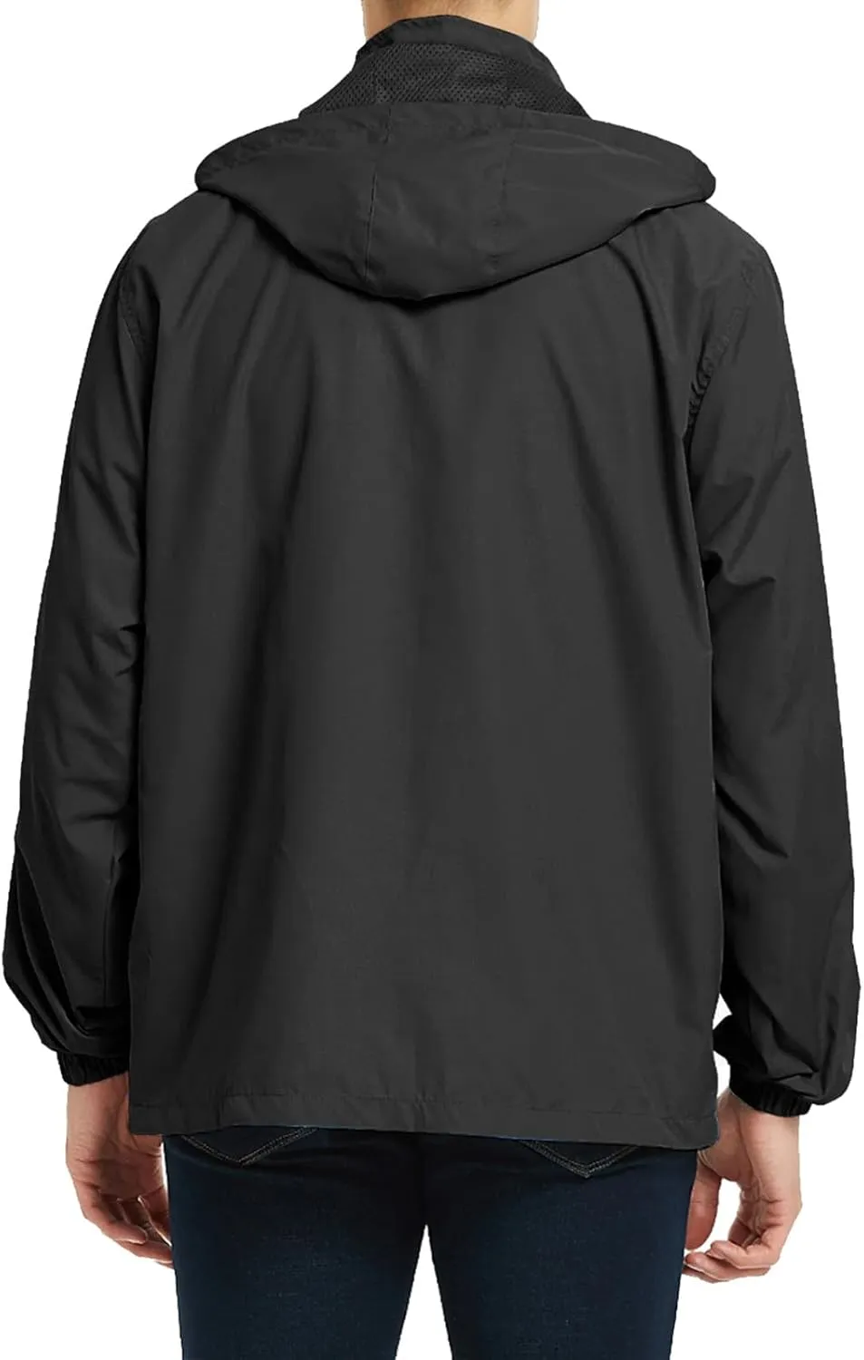 Mens Zip up Jackets Stand Collar Windbreakers Loose Casual Windcheaters Plain Fashion Coats Outdoor Fall Winter New