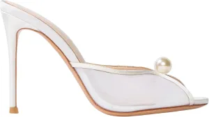Mesh Mule Heels for Women with 4 Inch Stiletto Heel