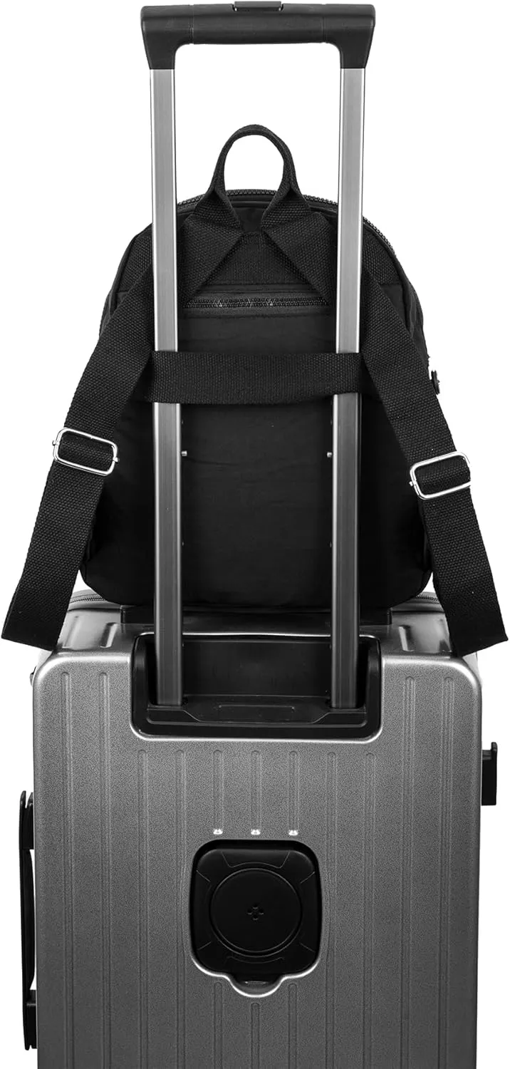 Mini Backpack Purse for Women,Small Nylon backpacks for Ladies Backpacks Women Anti Theft Travel Bag (Black)