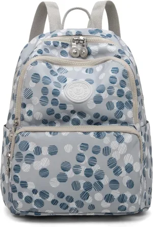 Mini Backpack Purse for Women,Small Nylon backpacks for Ladies Backpacks Women Anti Theft Travel Bag (FF-Blue)
