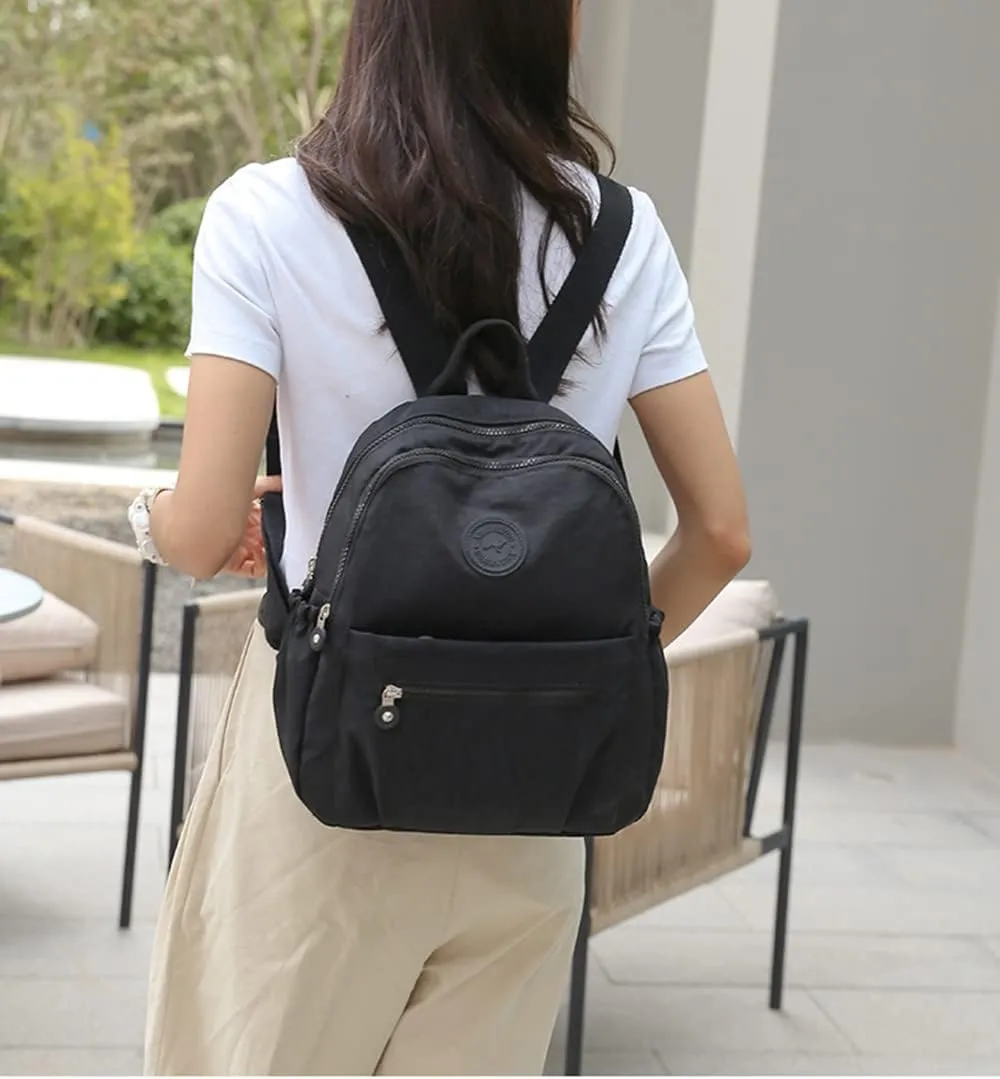 Mini Nylon Backpacks for Women Small Backpack Purse Lightweight Backpacks Mini Casual Travel Daypack (Small Backpack - A Style Blue)
