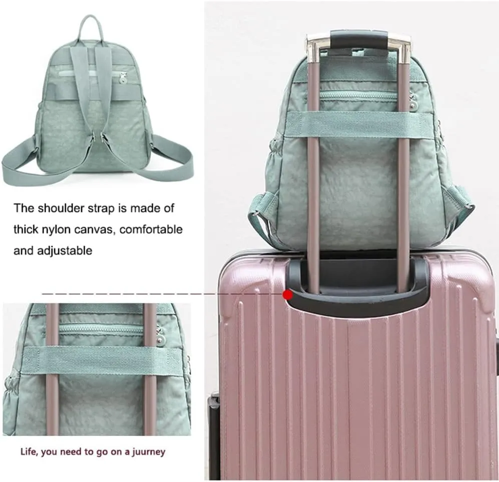 Mini Nylon Backpacks for Women Small Backpack Purse Lightweight Backpacks Mini Casual Travel Daypack (Small Backpack - A Style Blue)