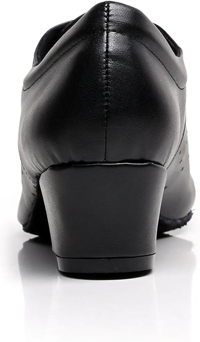Minishion TQJ3004 Women's Low Heel Synthetic Tango Latin Ballroom Dance Shoes Evening Prom Pumps