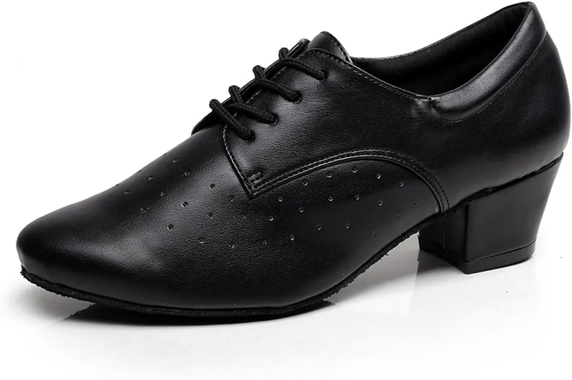 Minishion TQJ3004 Women's Low Heel Synthetic Tango Latin Ballroom Dance Shoes Evening Prom Pumps