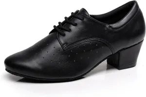 Minishion TQJ3004 Women's Low Heel Synthetic Tango Latin Ballroom Dance Shoes Evening Prom Pumps