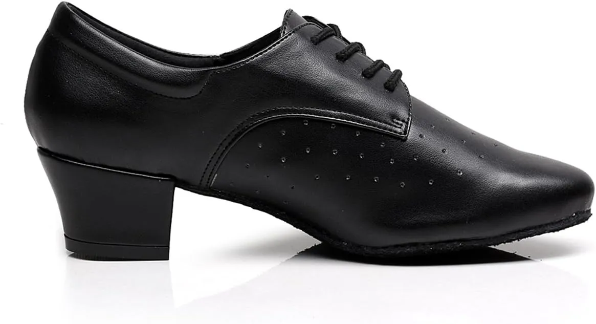 Minishion TQJ3004 Women's Low Heel Synthetic Tango Latin Ballroom Dance Shoes Evening Prom Pumps