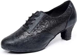 Minishion TQJ7061 Women's 3 Inch Heel Synthetic Tango Latin Ballroom Dance Pumps Shoes