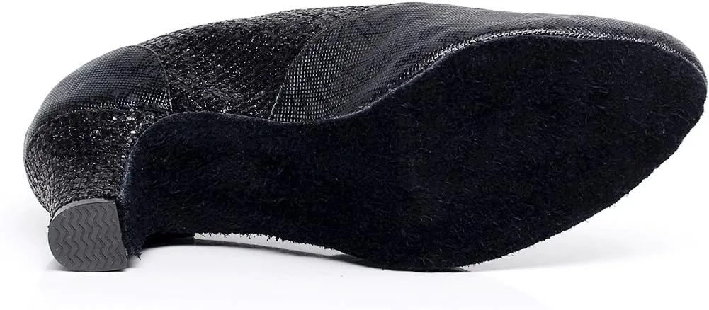 Minishion TQJ7061 Women's 3 Inch Heel Synthetic Tango Latin Ballroom Dance Pumps Shoes