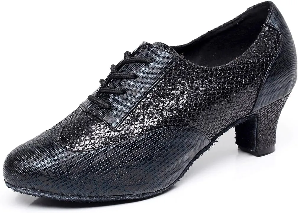 Minishion TQJ7061 Women's 3 Inch Heel Synthetic Tango Latin Ballroom Dance Pumps Shoes