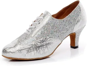Minishion TQJ7061 Women's 3 Inch Heel Synthetic Tango Latin Ballroom Dance Pumps Shoes