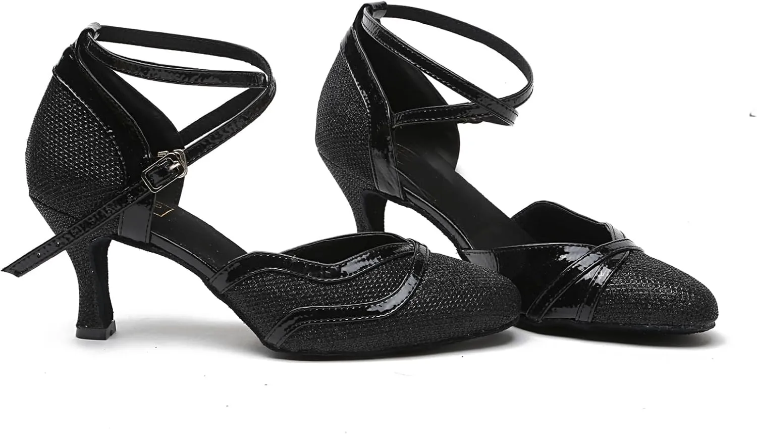 Minishion Women's Glitter Ballroom Latin Dancing Shoes Party Wedding Heels