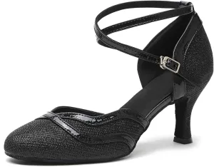 Minishion Women's Glitter Ballroom Latin Dancing Shoes Party Wedding Heels