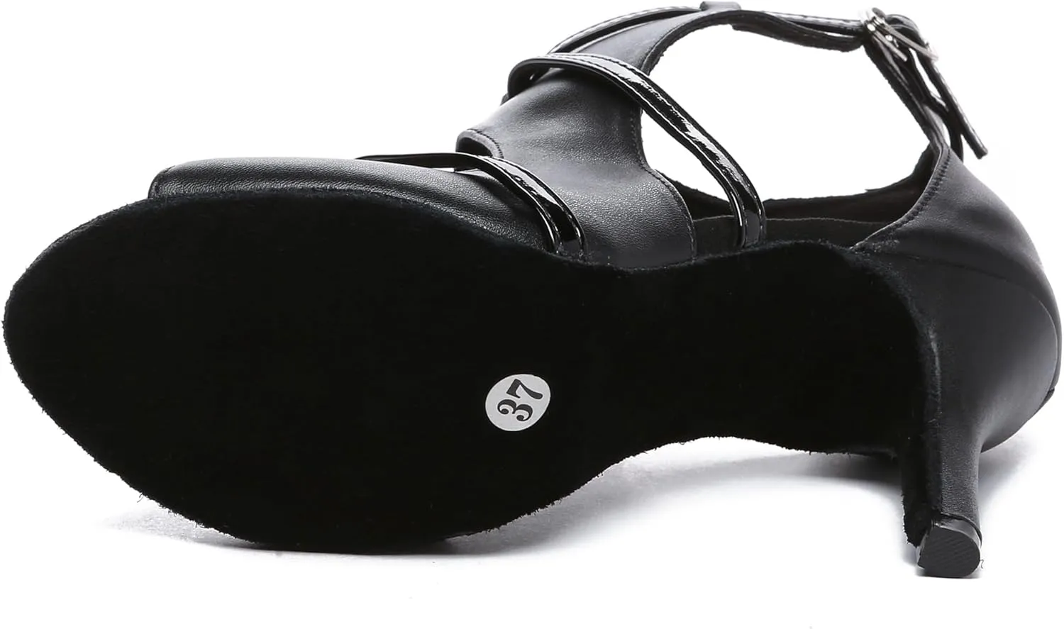 Minishion Womens Salsa Dance Shoes Cut-Out Ballroom Dancing Sandals Evening Heels L585