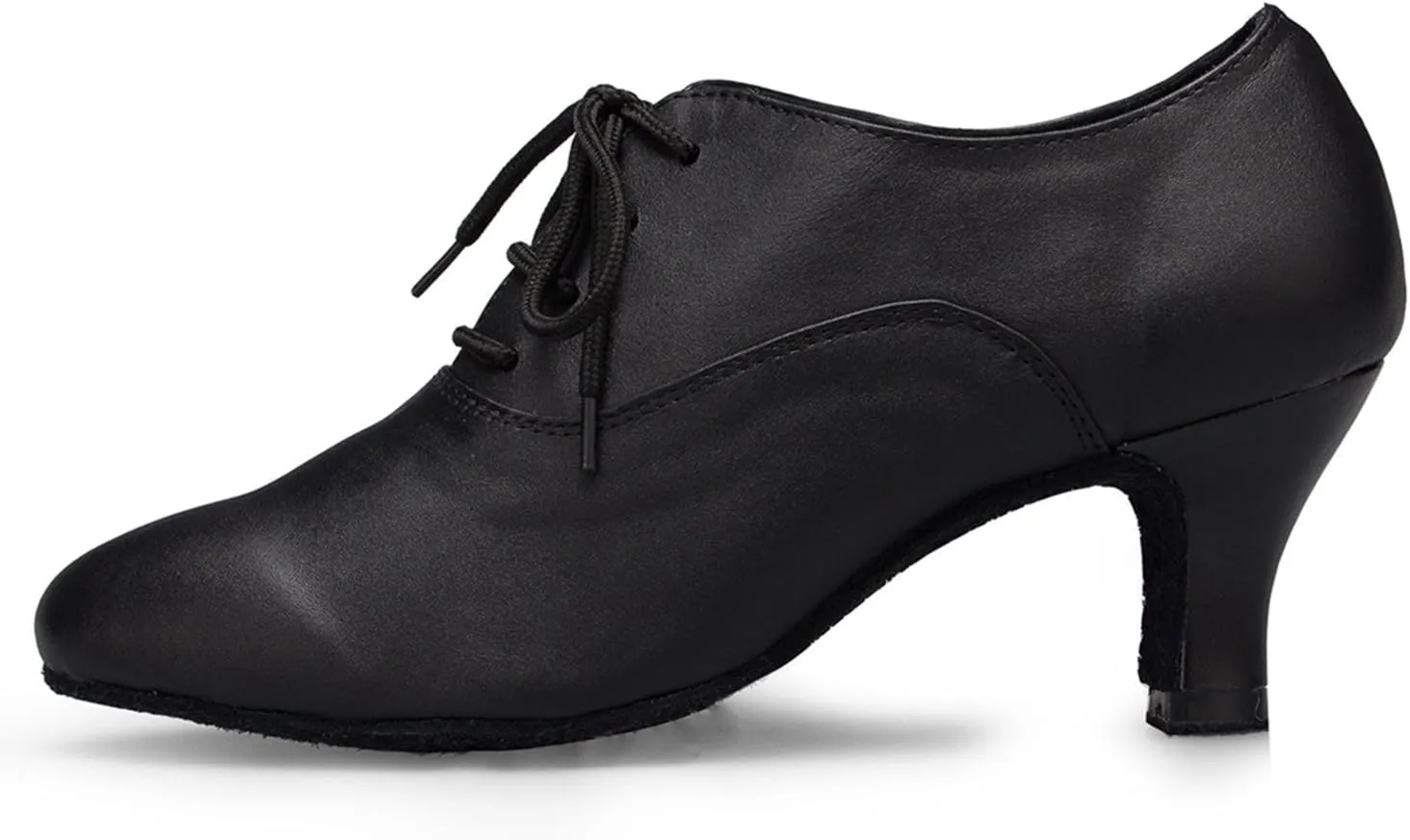 Minishion Women's TH159 Lace-up Fashion Leather Wedding Ballroom Latin Taogo Dance Pumps Shoes