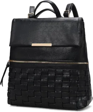 MKF Collection Women Convertible Backpack, Vegan Leather Top-Handle Shoulder Bag Daypack Handbag by Mia K