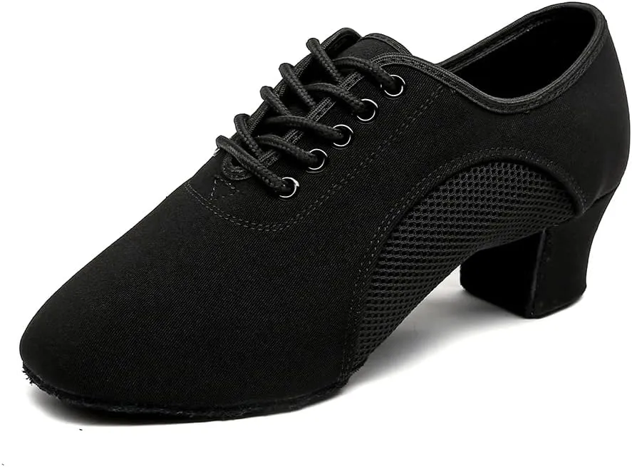 MSMAX Ballroom Dance Shoes Women Latin Dancing Heels Jazz Rhythm Teaching Shoes