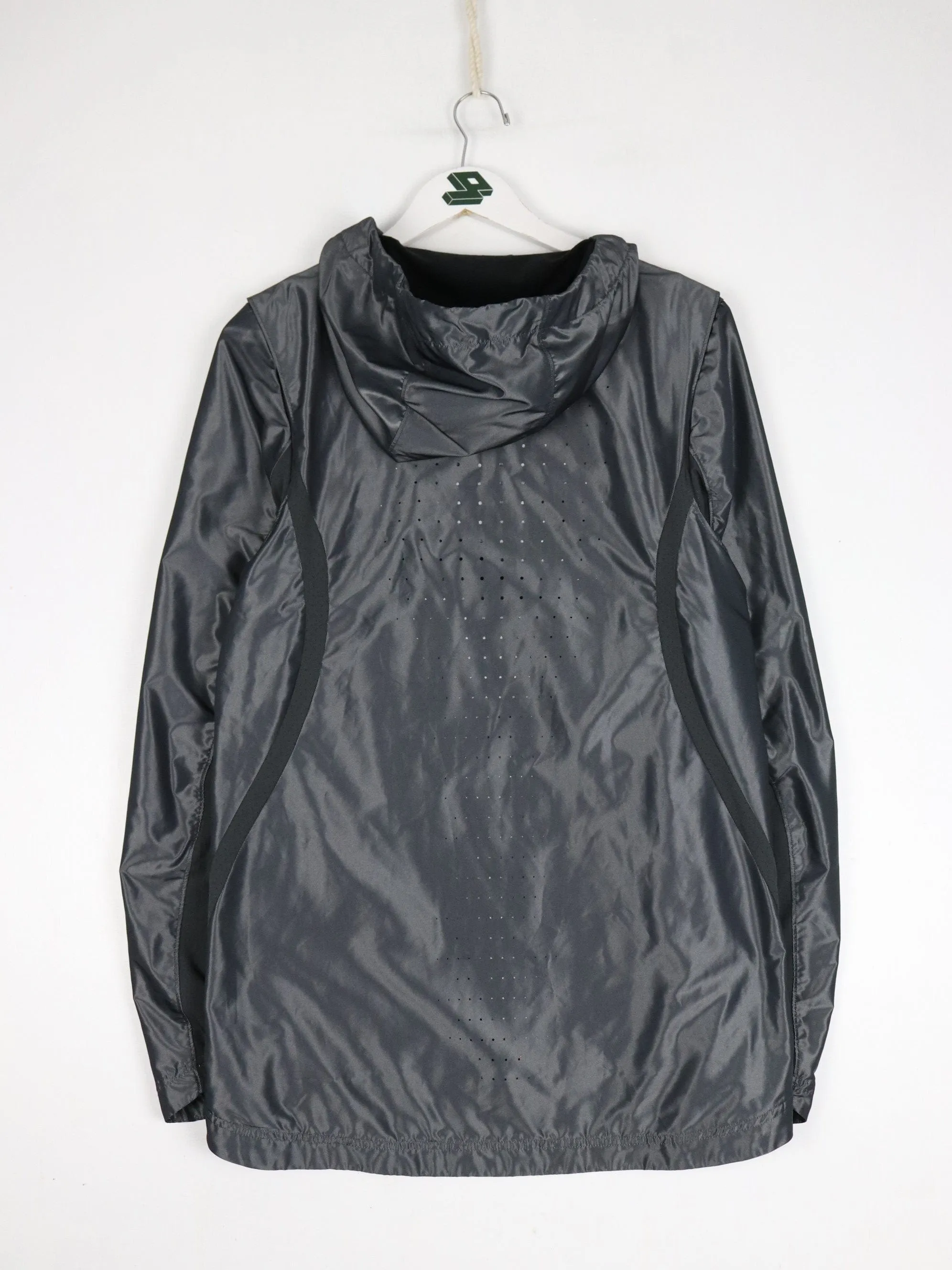 Nike Shield Jacket Mens Small Grey Full ZIiWindbreaker