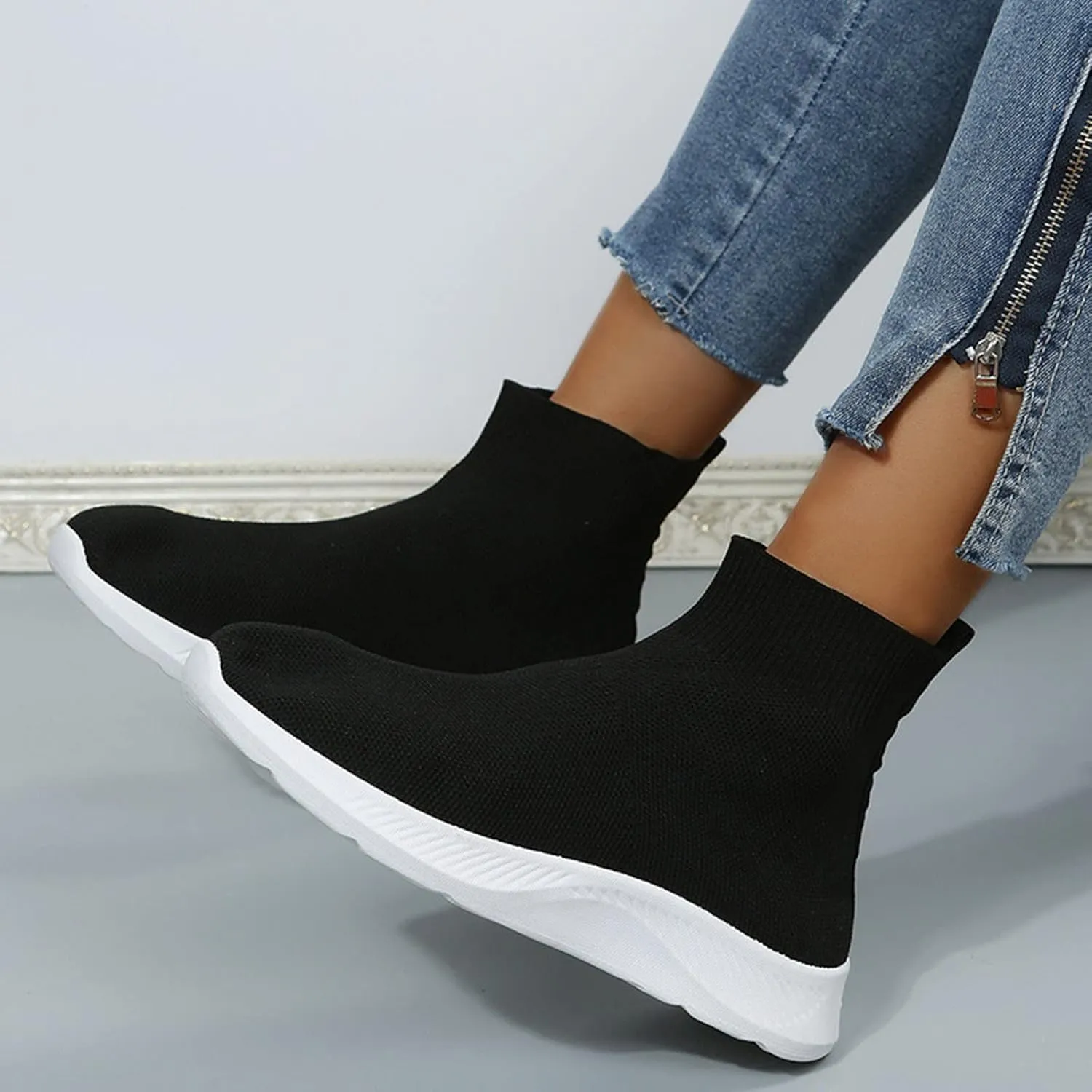 Orthopedic Navy Wedge Shoes for Women Dressy Tenis Negros para Caminar De Mujer Comodos Black Shoes Women Casual Dressy Womens Walking Sneakers Size 8 Wide Zapatos Deportivos para Gym De Mujer