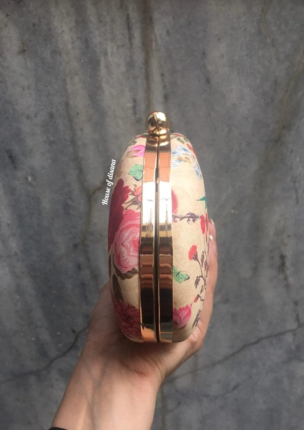 Oval Clutch Bags Formal Party Clutches Wedding Purses Cocktail Prom Clutches (Beige)