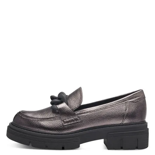Pewter Chunky Loafer - pewter
