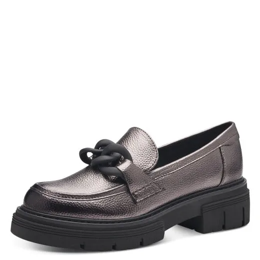 Pewter Chunky Loafer - pewter