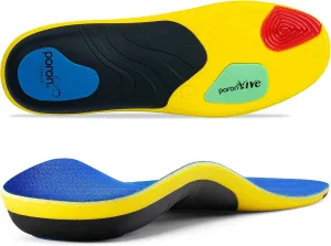 Professional Arch Support Sport Insoles for Women&Men,Plantar Fasciitis Running Shoe Inserts Shock Absorption Athletic Shoe Insoles for Flat Feet Pain Relief-Reduce Muscle Soreness Orthotic Insert S
