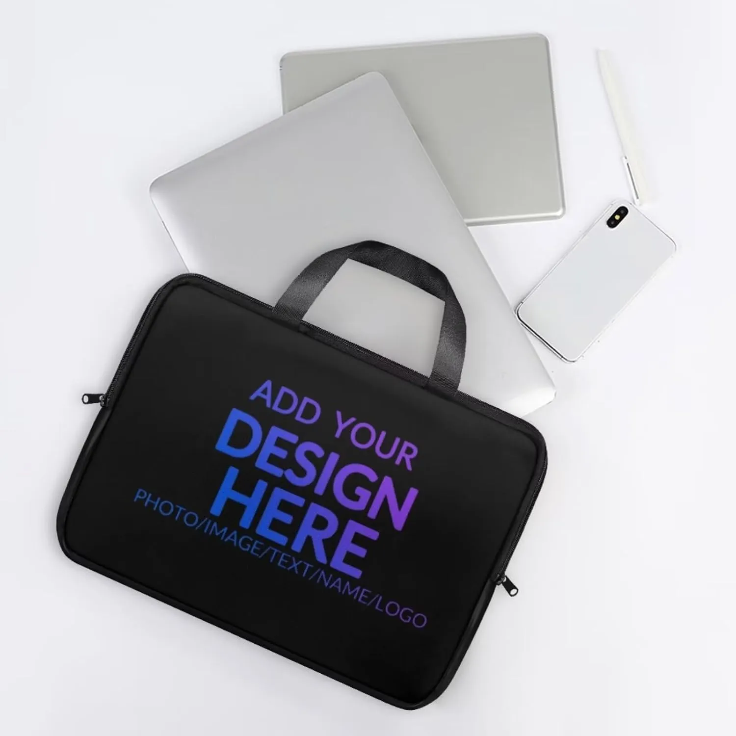 PU Leather Laptop Bag Sleeve, Computer Tablet Handbag Case Notebook Messenger Briefcase