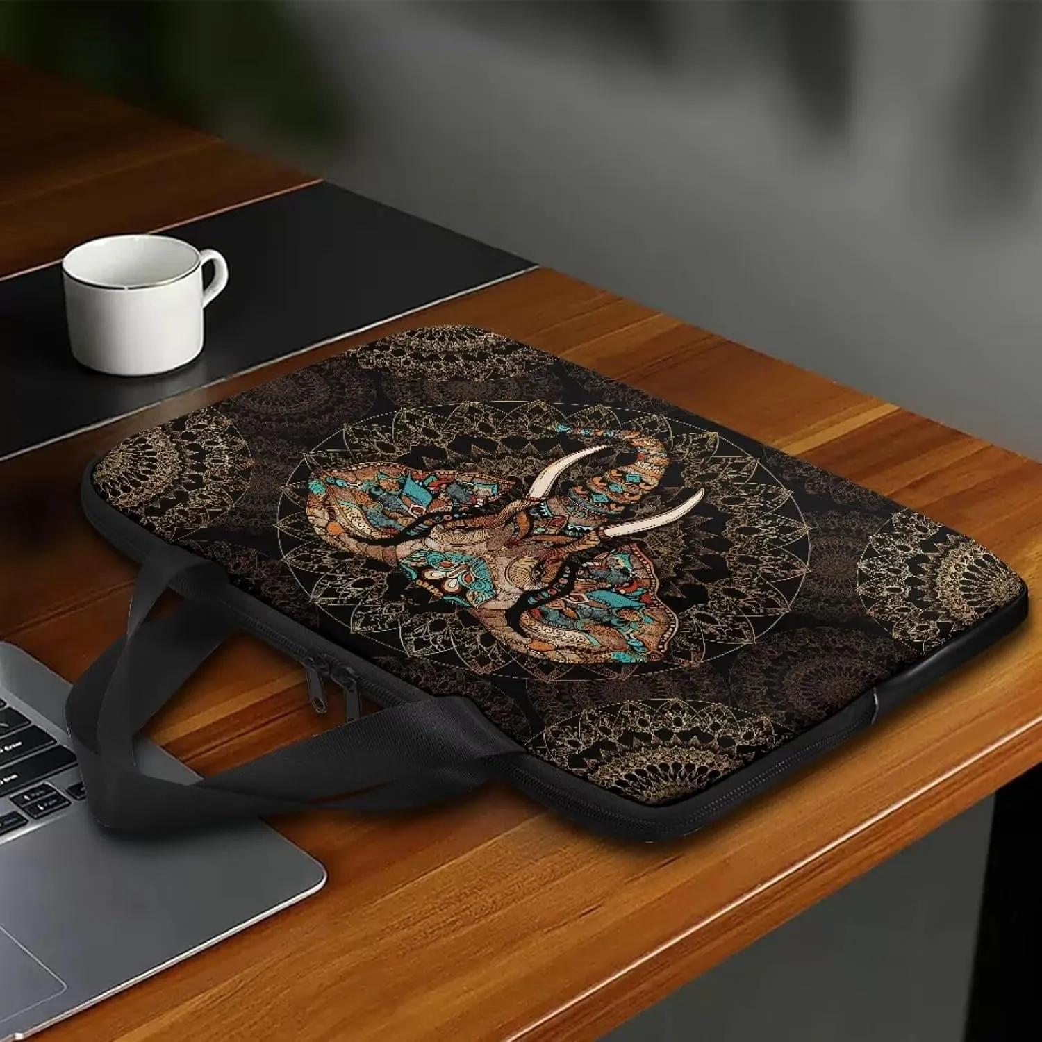 PU Leather Laptop Bag Sleeve, Computer Tablet Handbag Case Notebook Messenger Briefcase