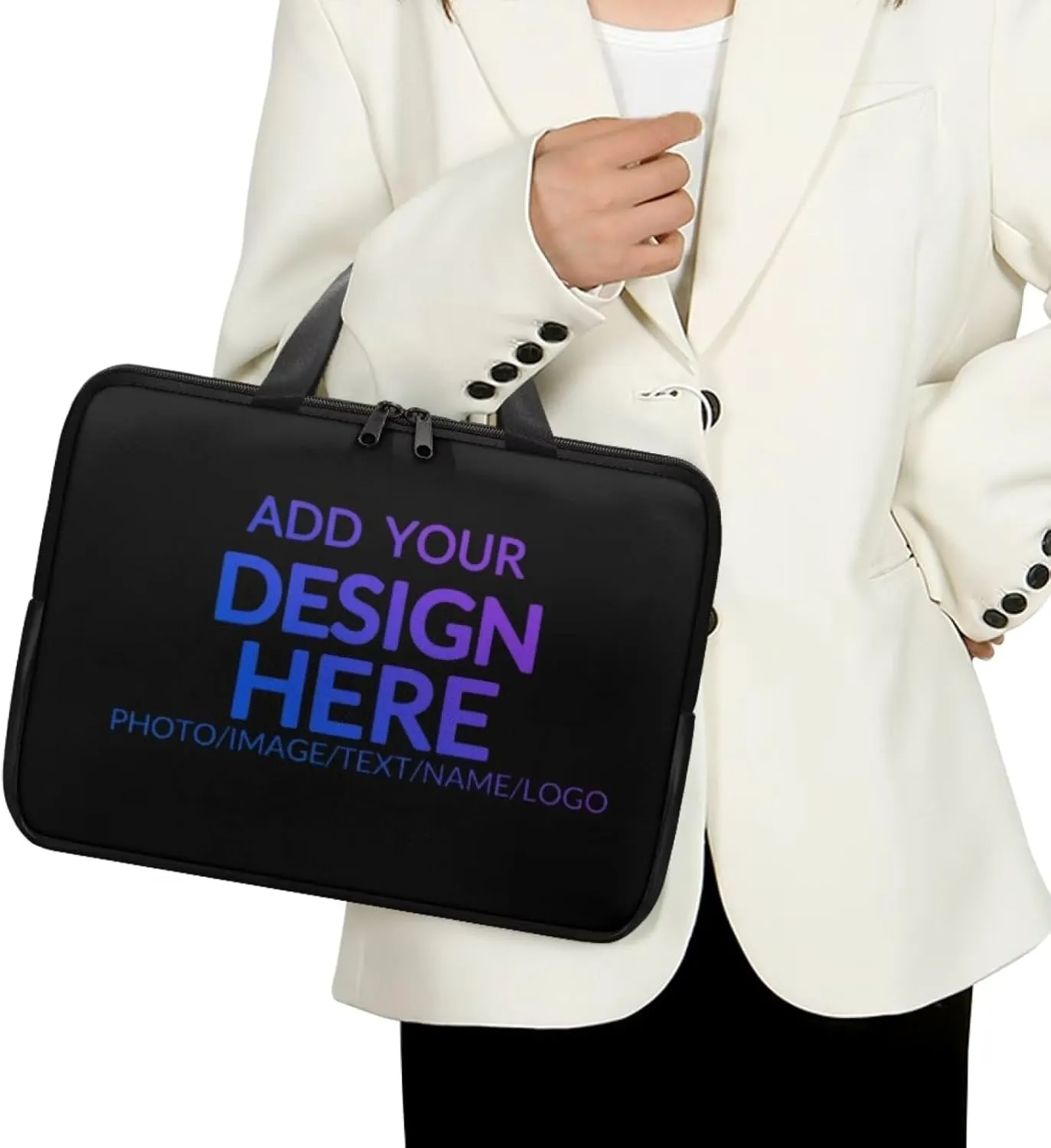 PU Leather Laptop Bag Sleeve, Computer Tablet Handbag Case Notebook Messenger Briefcase