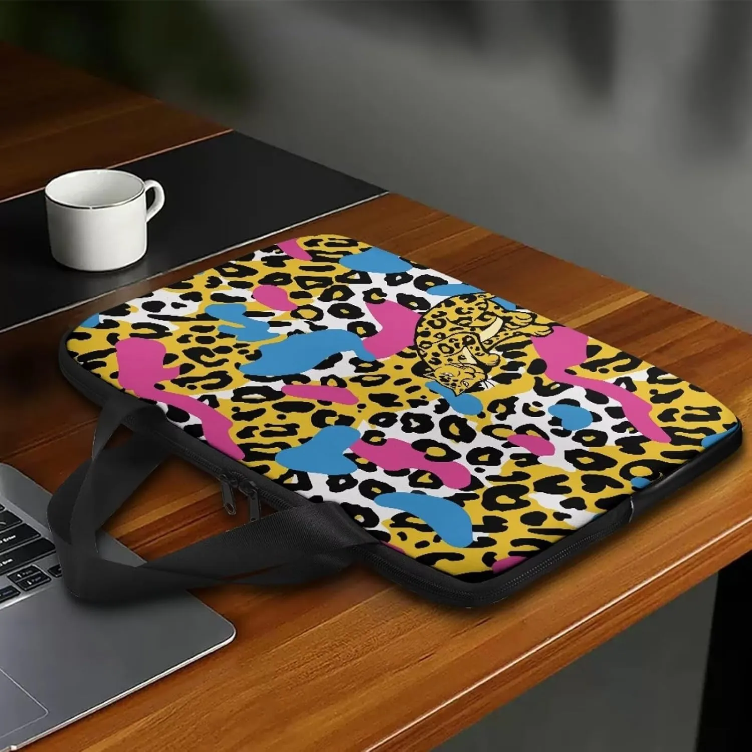 PU Leather Laptop Bag Sleeve, Computer Tablet Handbag Case Notebook Messenger Briefcase