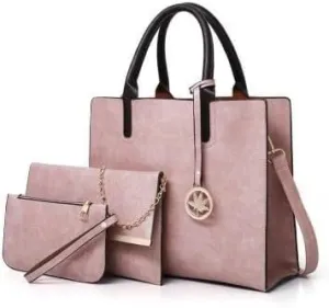 Pu Leather Tote Bag Leisure Solid Color Shoulder Bags with Internal Pocket Women Vintage Purse and Handbag Lady