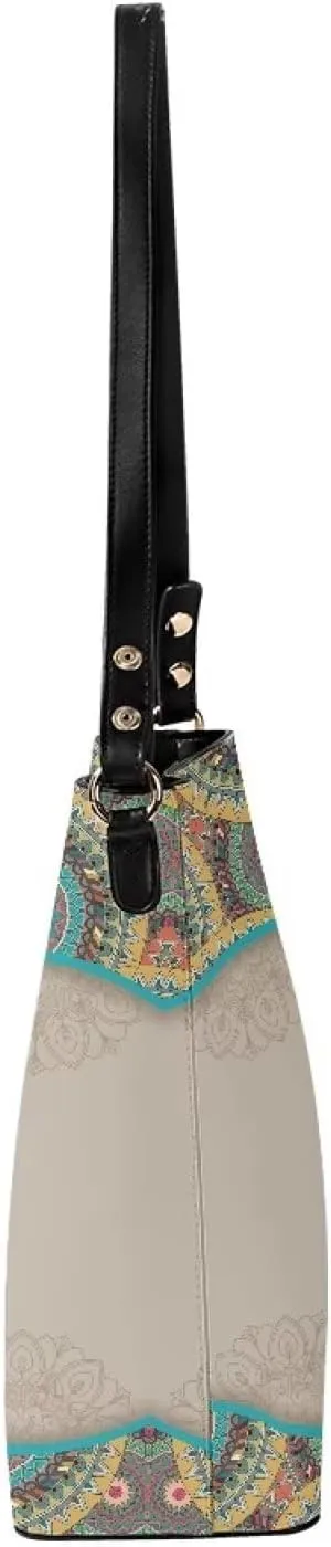 PU Leather Tote Bucket Bags Purse Women's Large Designer Shoulder Handbags for Work Travel Beach or Daily Use