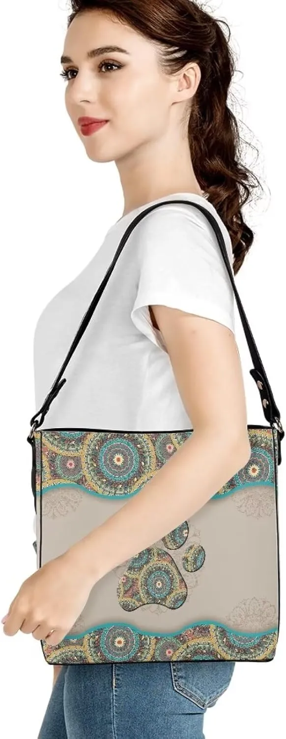 PU Leather Tote Bucket Bags Purse Women's Large Designer Shoulder Handbags for Work Travel Beach or Daily Use