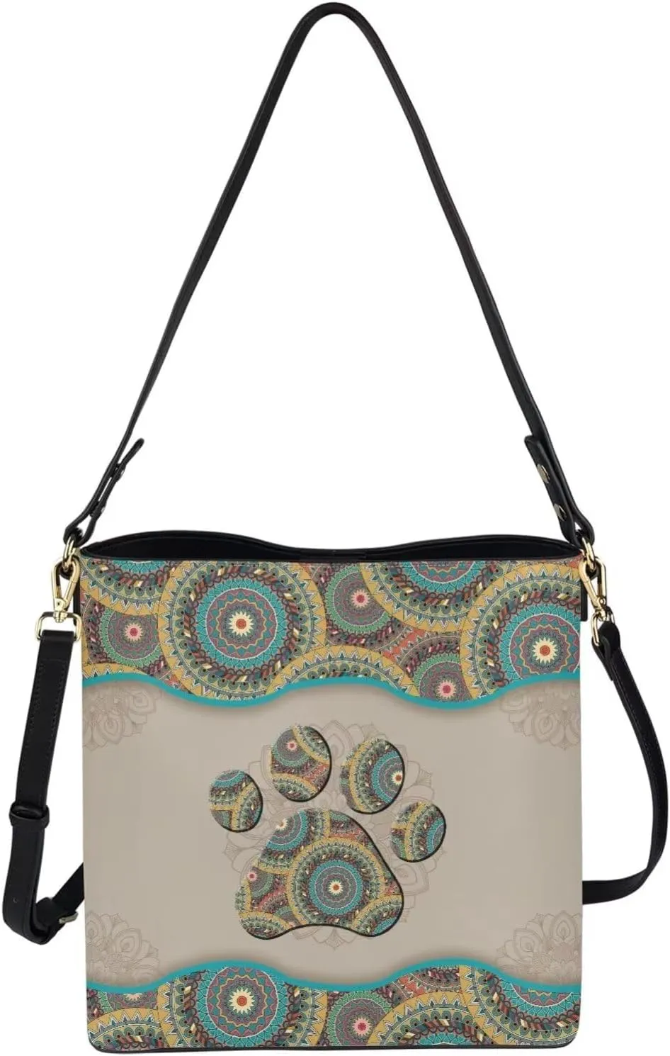 PU Leather Tote Bucket Bags Purse Women's Large Designer Shoulder Handbags for Work Travel Beach or Daily Use