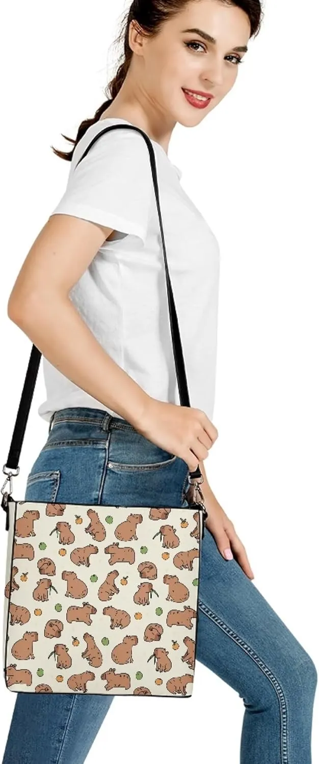 PU Leather Tote Bucket Bags Purse Women's Large Designer Shoulder Handbags for Work Travel Beach or Daily Use