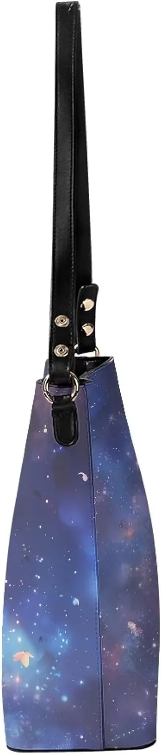 PU Leather Tote Bucket Bags Purse Women's Large Designer Shoulder Handbags for Work Travel Beach or Daily Use